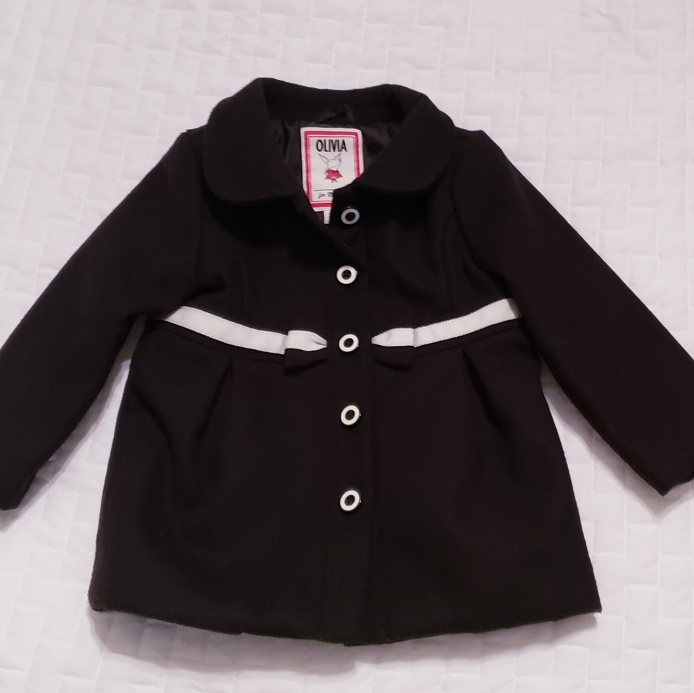 Gymboree Olivia Collection Black Pea Coat